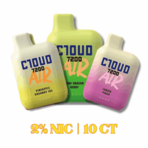 CLOUD AIR 7200 PUFFS | MESH COIL | SALT NIC 2% | 10 CT