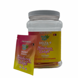 HIGH LYFE DELTA 9 GUMMIES 1PC 250MG | 25CT JAR | STRAWBERRY DELIGHT