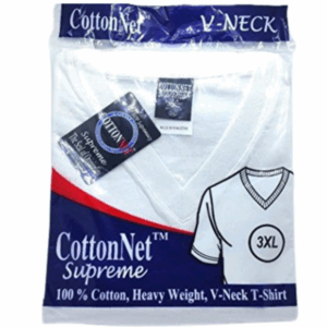 T SHIRTS V NECK WHITE | 6 CT