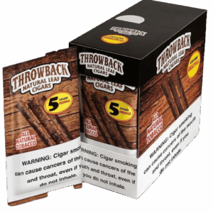 THROWBACK NATURAL LEAF CIGARS | 5 PCS 8 CT