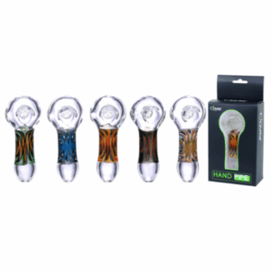 CLOVER GLASS HAND PIPE | WPF-378 | 4 INCH
