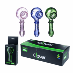 CLOVER GLASS HAND PIPE | WPF-381 | 5 INCH