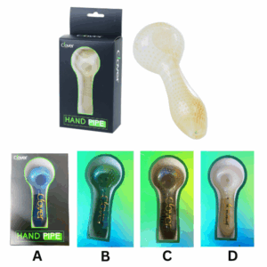 CLOVER GLASS HAND PIPE | WPF-386 | 4 INCH