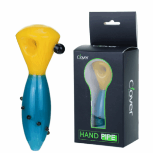 CLOVER GLASS HAND PIPE | WPF-411 | 4 INCH