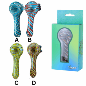 CLOVER GLASS HAND PIPE | WPF-524 | 4 INCH