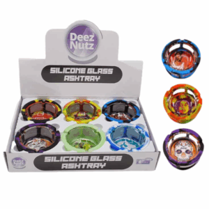 DEEZ NUTZ SILICONE GLASS ASHTRAY | 6 CT