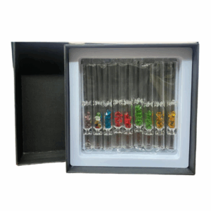 CRYSTAL GLASS ONE HITTER WITH BOX | 9 CT